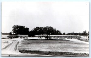 RPPC ALBERT LEA, MN ~ Roadside BEL AIRE MOTEL Cecil & Edna Dishon 1950s Postcard