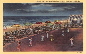 Virginia Beach, Virginia VA    CAVALIER BEACH CLUB~Dancing At Night  Postcard 