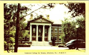 Allentown, PA Pennsylvania CEDARCREST COLLEGE FOR WOMEN ca1950's Chrome Postcard