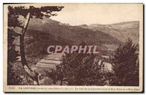Postcard Old Louvesc Ardeche Col of Louvesc between Mount Besset and Mount Chaix