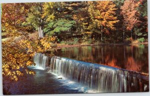 postcard Scenic river dam Tranquility