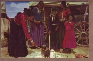 -Navajo Women around Campfire Curteichcolor postcard