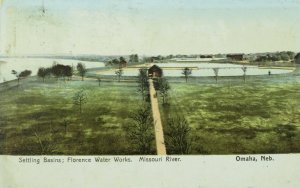 C.1900-07 Florence Water Works. Missouri River, Omaha, Neb. Vintage Postcard F27