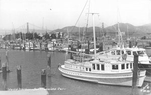 Postcard RPPC California San Francisco Yacht Harbor Pictorial 1940s 23-3721