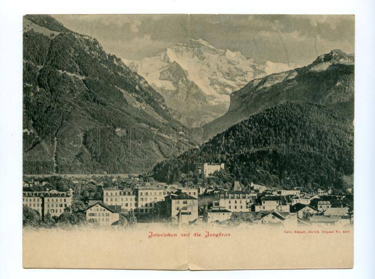 138776 Switzerland Interlaken JUNGFRAU w/ ADVERTISING FOLDING