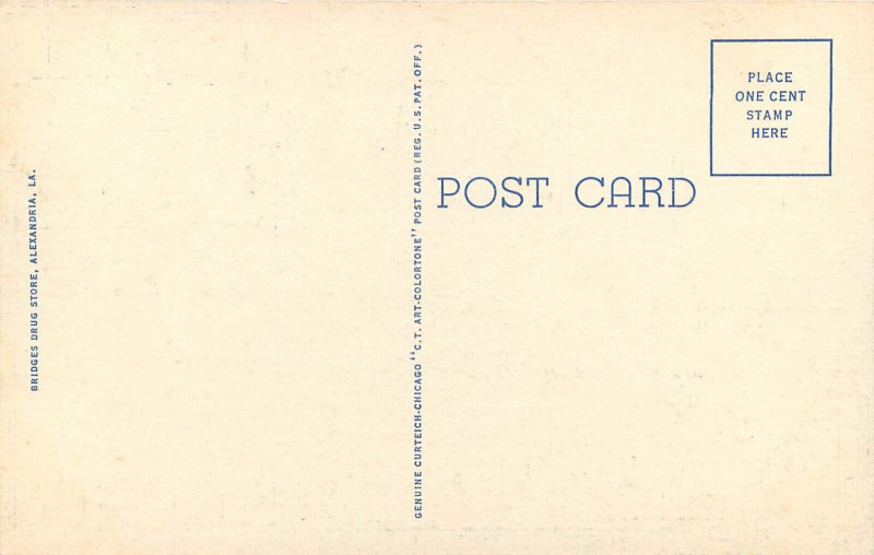 Curt Teich Large Letter WWII Postcard Greetings Camp Claiborne LA