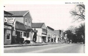 Portville New York Main Street Zenith Radio TV Vintage Postcard AA6937 