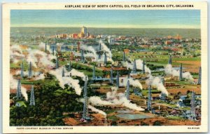 M-34762 Airplane View of North Capitol Oil Field in Oklahoma City Oklahoma