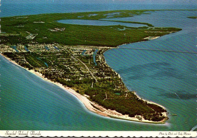 Florida Sanibel Island Aerial View 1974