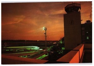 Night Scene of Singapore Airport Postcard