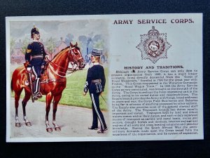 History & Tradition THE ARMY SERVICE CORPS Postcard by Gale & Polden No.108