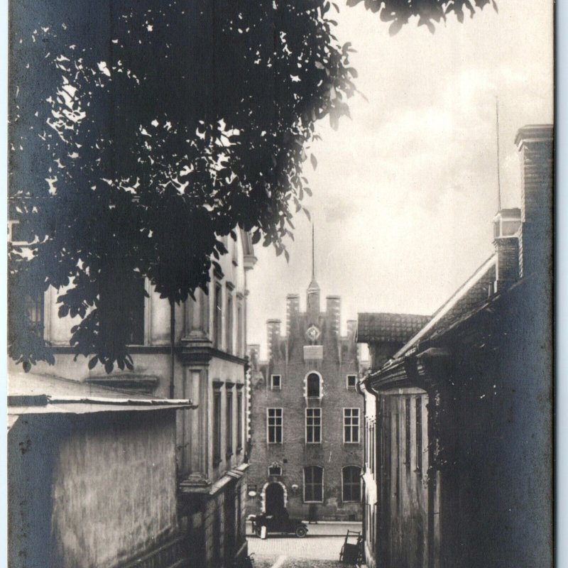 c1930s Visby, Sweden Isgrand Downtown RPPC Street View Car Real Photo Akta A163