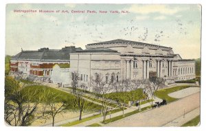 Metropolitan Museum of Art, Central Park, New York City, Mailed 1910