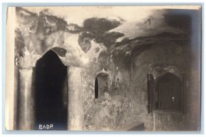 c1920's St. Sergius Coptic Church Crypt View BADR Cairo Egypt RPPC Postcard