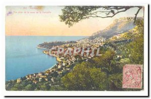 Monaco Old Postcard View from the Corniche road