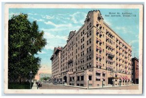 c1920's Hotel St. Anthony San Antonio Texas TX Antique Unposted Postcard