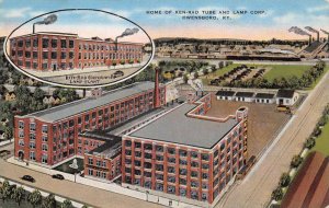 Owensoro Kentuckey Ken-Rad Turbe and Lamp Corp Factory Vintage Postcard AA79799