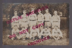 Shell Rock IOWA RPPC c1910 BASEBALL TEAM Uniforms POSING nr Waverly Cedar Falls