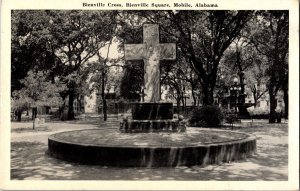 Bienville Cross, Bienville Square, Mobile AL Vintage Postcard K42