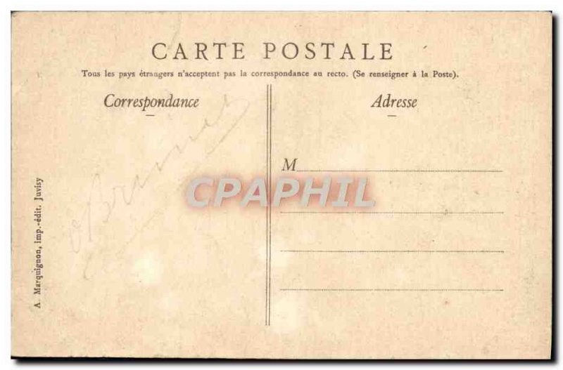 Old Postcard Juvisy night Terrace