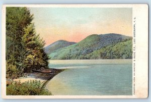 Quebec Canada Postcard View on Boston & Main RR Lake Massawippi c1905