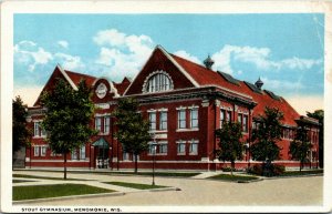 Postcard WI Menomonie Dunn County Stout Gymnasium C.1920 J7