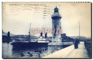 Old Postcard Marseille Lighthouse St. Mary