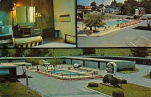 Elizabeth Kentucky 1960s Postcard E-Town Motel TV Pool