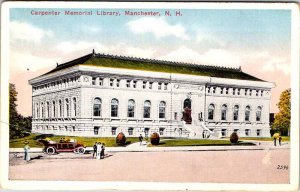 Postcard LIBRARY SCENE Manchester New Hampshire NH AM1127