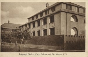 cape verde, SÃO VICENTE, Estação Telegrafica, Telegraph Station (1920s) Postcard 