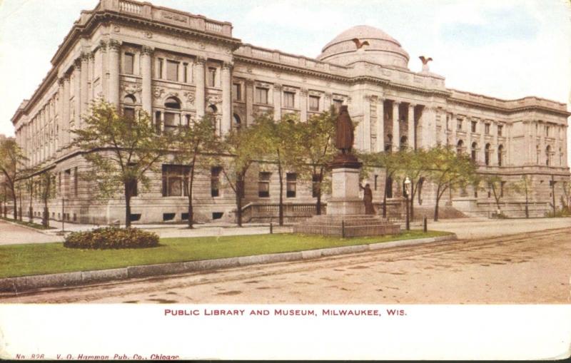 Public Library And Museum Milwaukee WI Wisconsin Vintage Postcard D5
