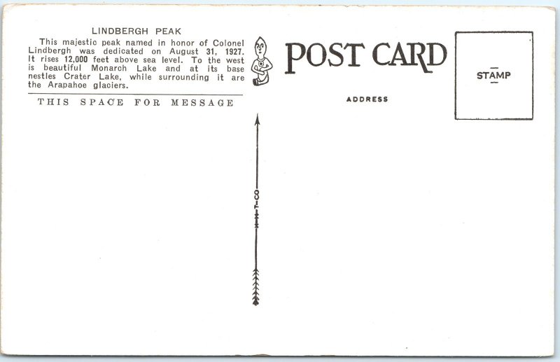 c1920s Boulder, CO Lindbergh Peak Crater Lake Hell Hole Glacier Postcard Col A80