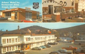 Adams Motel Inc. Allan's Restaurant Gaspé Roadside c1960s Vintage Postcard