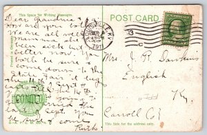 Louisville Kentucky~Paul Jones Building & Trolley Tracks~Vintage Postcard