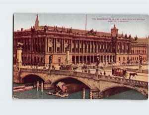 Postcard Board Of Trade And Friedrichs Bridge, Berlin, Germany