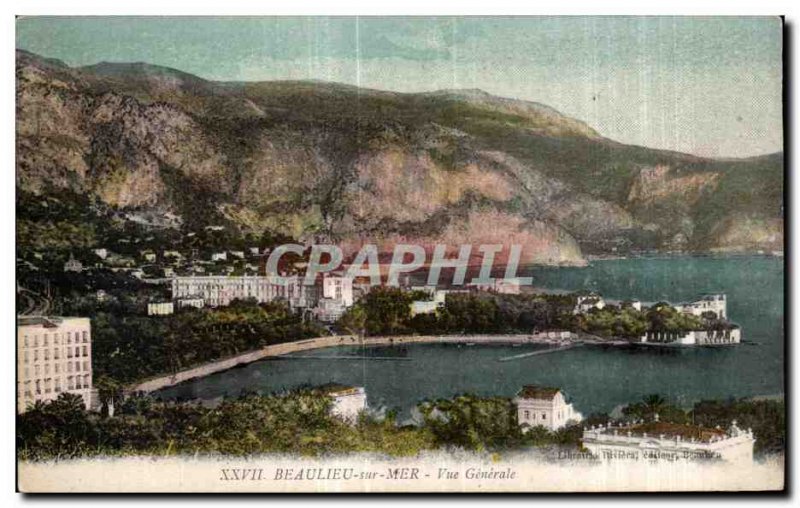 Old Postcard Beaulieu sur Mer Vue Generale