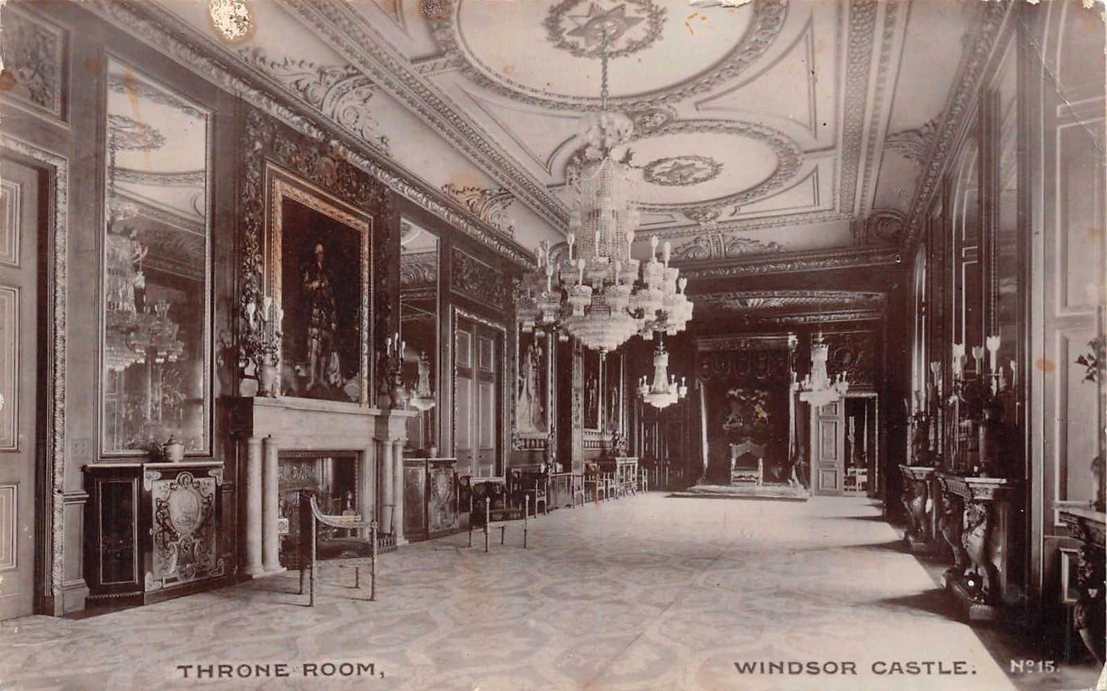 Br65044 Throne Room Windsor Castle Real Photo Uk Hippostcard