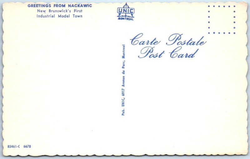 NACKAWIC, New Brunswick Canada  INDUSTRIAL MODEL TOWN   Postcard