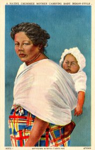 Native Cherokee Mother and Baby