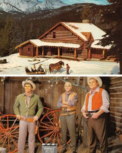2~Postcards NV Nevada  PONDEROSA RANCH~Bonanza TV Show & Wax Cartwright Family 