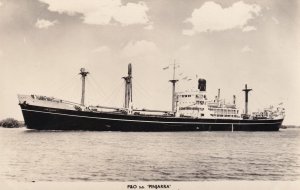 P&O Pinjarra Cargo Ship Real Photo Vintage Postcard