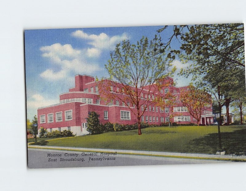 Postcard Monroe County General Hospital East Stroudsburg Pennsylvania USA