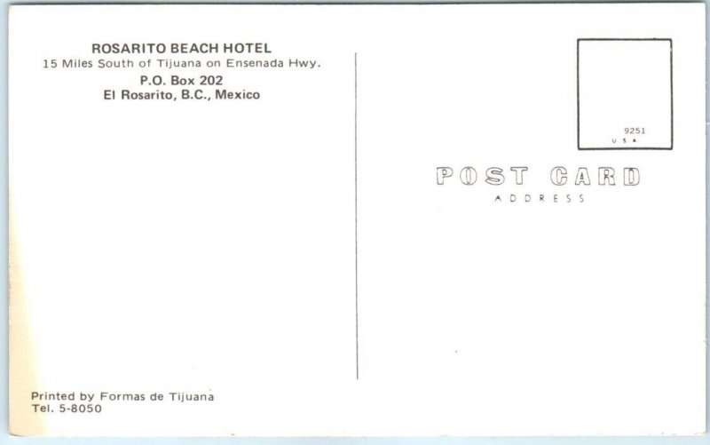 Postcard - Rosarito Beach Hotel - Rosarito, Mexico