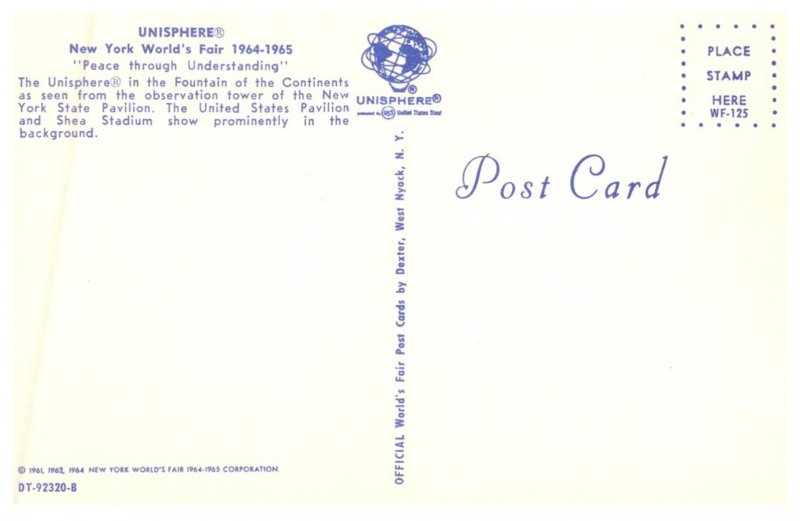 New York  Worlds Fair 1964 ,   Unisphere