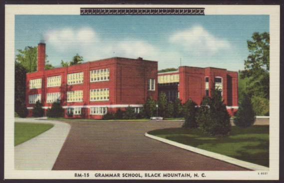 Grammar School,Black Mountain,NC Postcard 