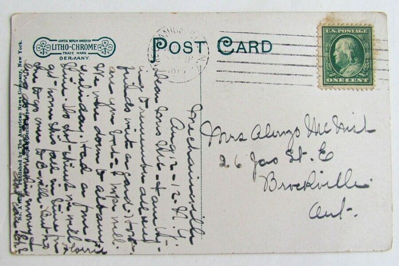 VINTAGE 1912 POSTCARD WEST VIRGINIA PULP MILL MECHANICVILLE NY