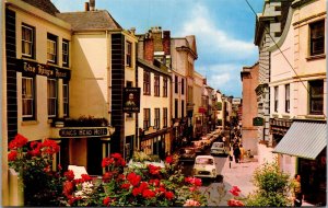 Vtg Falmouth England UK High Street View Kings Head Hotel LLoyds Bank Postcard