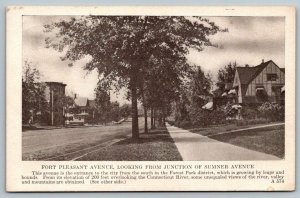 Springfield  Massachusetts  Fort Pleasant Ave  Postcard