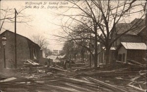 Dayton Ohio OH Flood of 1913 Disaster McDonough Street Vintage Postcard