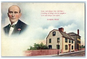 1909 Eugene Field Poem And Portrait Pittsburg Kansas KS Posted House Postcard